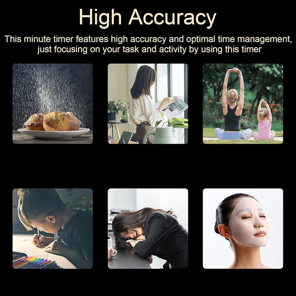 Mechanischer Timer, Magnetischer Küchentimer, 60-Minuten-Countdown-Timer Visueller Timer zum Kochen, Backen, Arbeiten, Klassenzimmer, Zeitmanagement-Tool mit