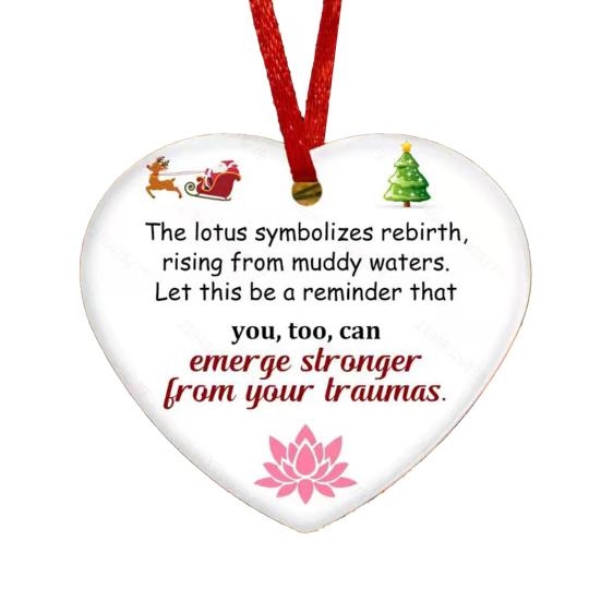 Memorial Christmas Ornaments Hug from Heaven Heart Shaped Christmas Tree Ornament Sympathy Gifts for Loss of Loved One