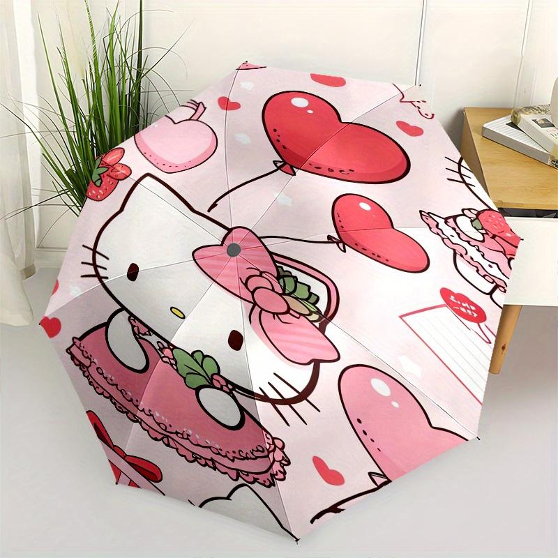 

Hello Kitty,Strawberry Automatic Umbrella-Foldable, Durable 8-Bone Design, Compact and Stylish, Great for Camping, Halloween, Christmas, Mot
