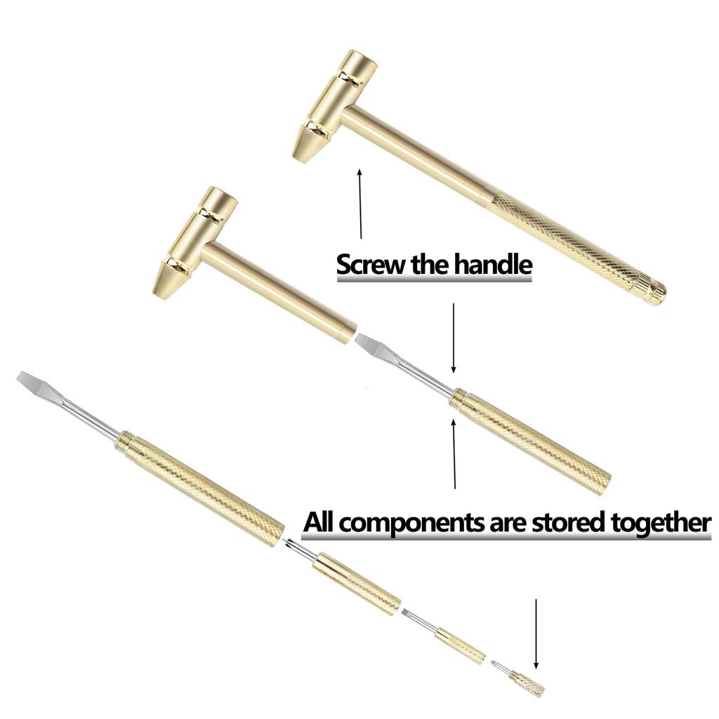 1pc Multifunctional Small Hammer for Home Use, a Six-In-One Tool with a Mini Screwdriver And Metal Hammer