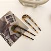 2Pcs U Shaped Hairpin French Style Hair Stick Tortoise Shell Hair Pin 2 Prongs Updo Chignon Pins for Women Girls Hair