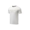 Li Ning T Shirts Men's White Crew Neck Moderate Straight Fit ATSR287-4