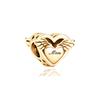 NEW Sparkling DIY Gold Serise Plating Flower Charm Clip Paw Heart Family Bead Fit European Silver Bracelet Jewelry Gift