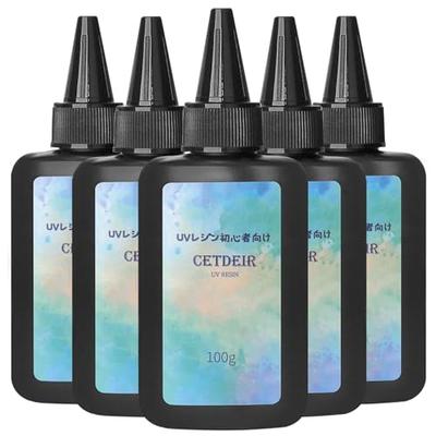 Cetdeir UV LED Resin Liquid, Large Capacity 500g, Hard Type, Low Viscosity, Clear, with Opener and Nozzle Cap