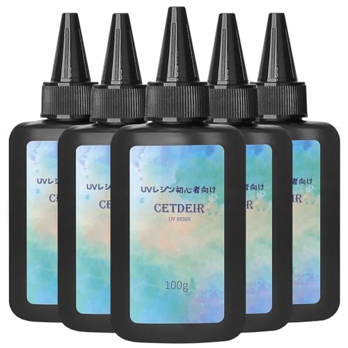 

Cetdeir UV LED Resin Liquid, Large Capacity 500g, Hard Type, Low Viscosity, Clear, with Opener and Nozzle Cap