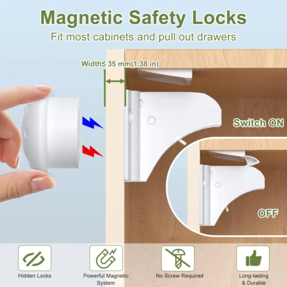 Self-adhesive Baby Safety Lock Invisible Lock Invisible Magnetic Locks  Kids Security