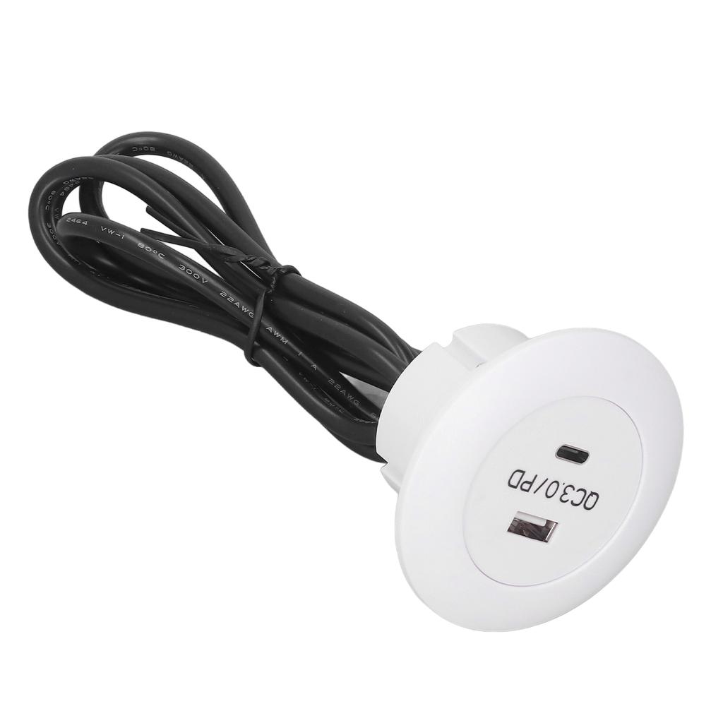 Eingebetteter Lade-Rundanschluss QC3.0 Schnellladung Telefon-Desktop-Ladestation für Zuhause 12?30V 30W