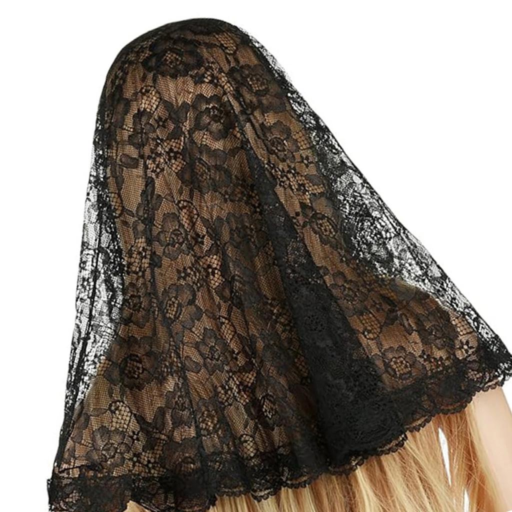 Welon Ślubny Panna Młoda Wyszukana Koronka Kwiatowa Mantilla Krótki Wieczór Panieński Welon Panny Młodej Party Szalik na Głowę Nakrycie Głowy