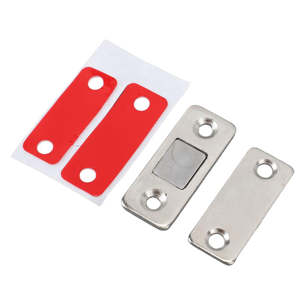 8 Pakk Magnetisk Dørfanger Ultratynn Dørlås Selvklebende Rustfritt Stål 2-veis Montering