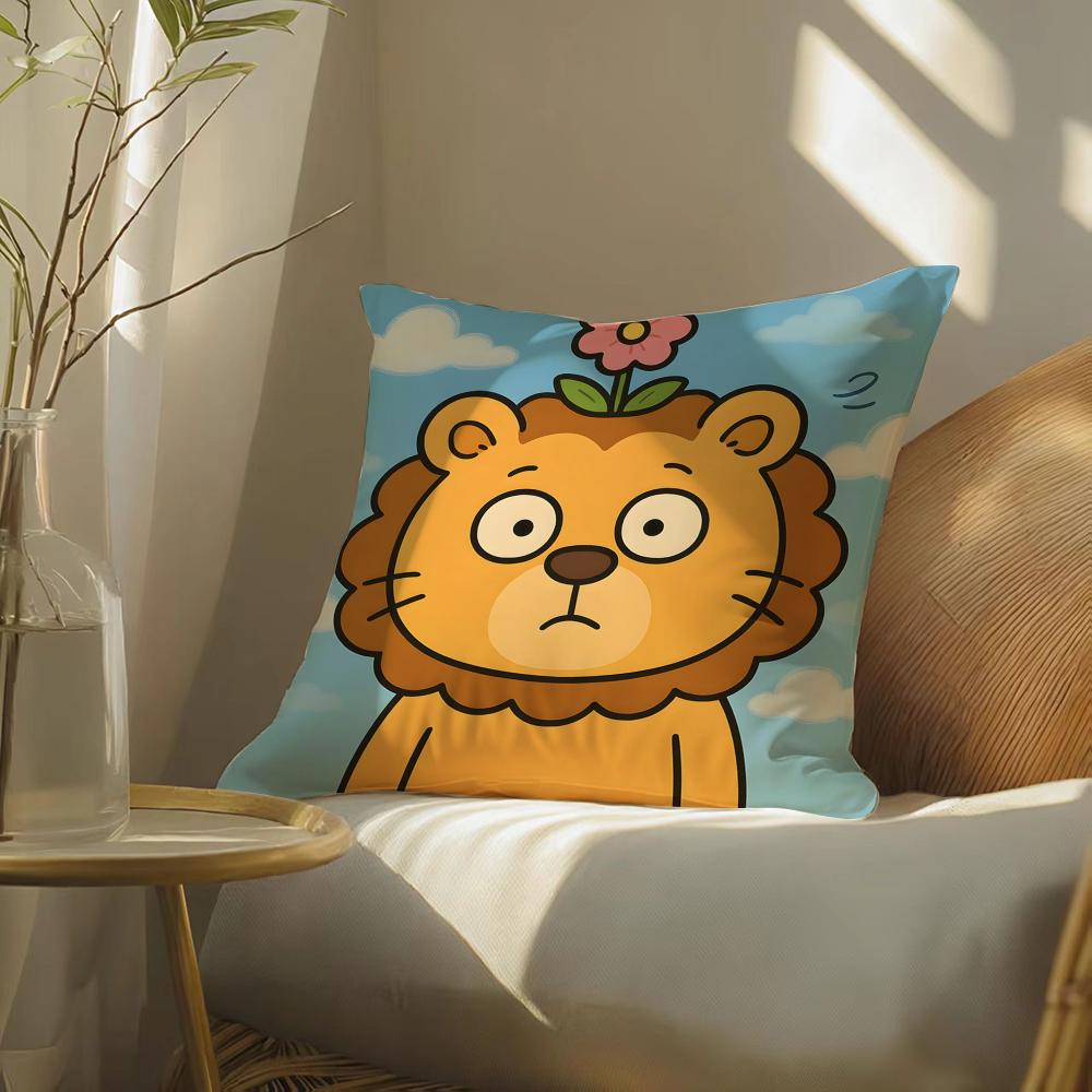 Surprised Cat Funny Party Pattern Cushion Cover DoubleSided Plush Sofa Cushion Covers Organic Breathable Invisible Zipper