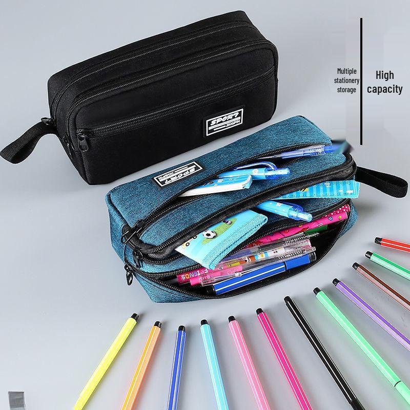 Multi-Layer Waterproof Pencil Case for Students - Large Capacity Stationery Bag