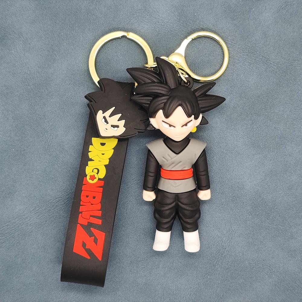 Anime Dragon Ball Z Super Saiyan Goku Figure Keychain Cute Cartoon Character Key Ring Bag Charm Pendant Accessories for Fans