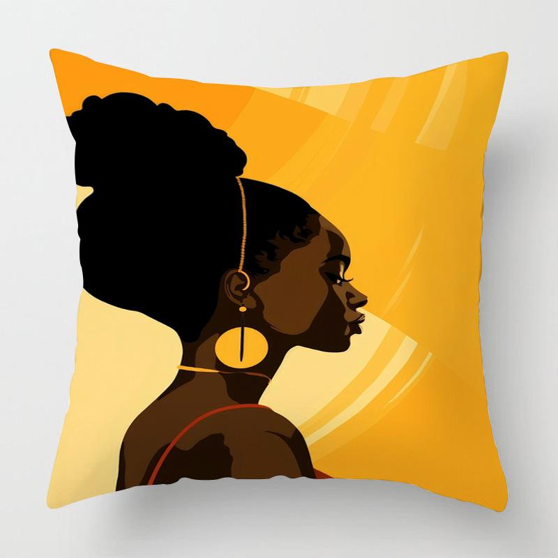 Vintage Figure Illustration Pillow Cover 45x 45cm  Bedroom Sofa Decorative Cushion Cover Four Seasons Universal Variety Optional