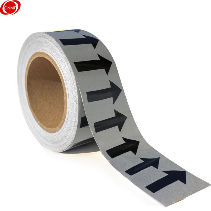 CNMF Reflective Pipe Flow Direction Arrow Labels 5cm x 20m
