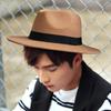 Fedora Unisex Vintage de Ala Ancha - Estilo Europeo y Americano Otoño/Invierno Sombrero de Fieltro de Lana Sintética