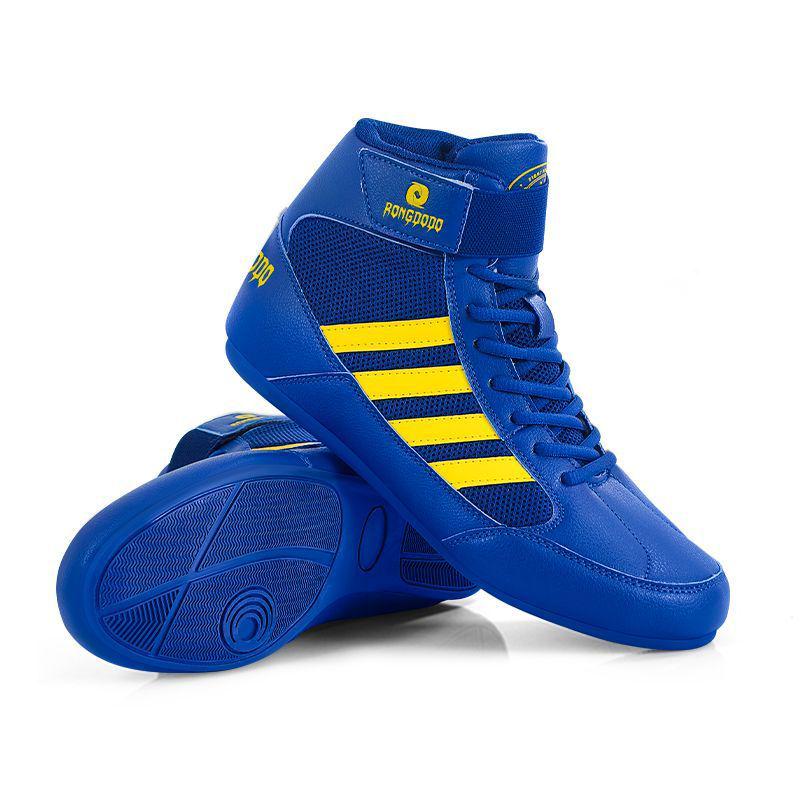 High-Top Martial Arts Combat Shoes for Men, Women, and Children - Ideal for Boxing, Sanda, Wrestling, and Training
