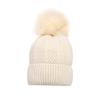 Thickened cold-proof and warm wool ball pullover hat autumn and winter European and American winter outdoor stacking hat knitted hat