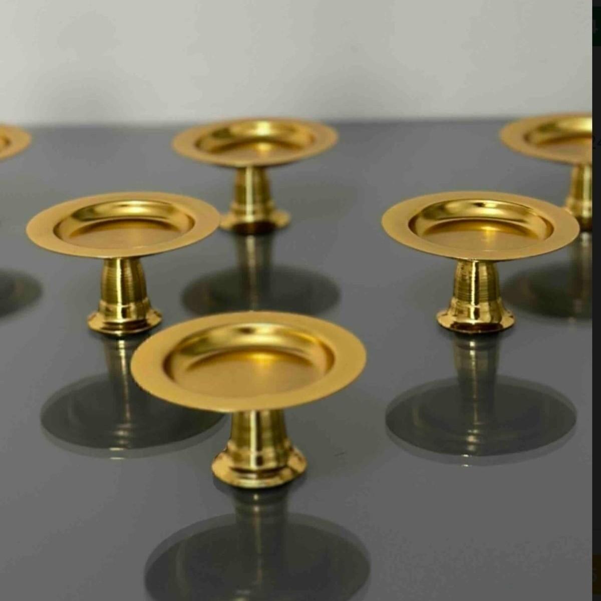 

6-Piece Gold Mini Turkish Delight Bowl Decorative Gold Plated 6 Luxury Macaron Holders Coffee Side Serving Bowl 6 Pcs золотий