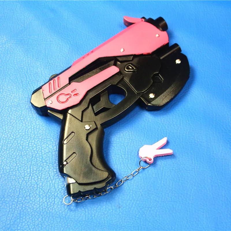 Real Size D.Va Pistol Gun Weapon Hana Song Overwatch Cosplay tracer Rubber DVA Gun Model Game Peripheral Kid Toy Anime Gift