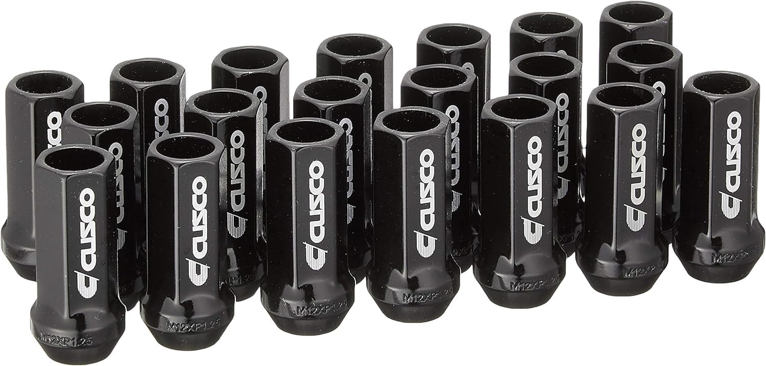 

Cusco Гоночные колесные гайки M12 x 1.25 20 штук 00B 738 12520B Nut length 48mm чёрный