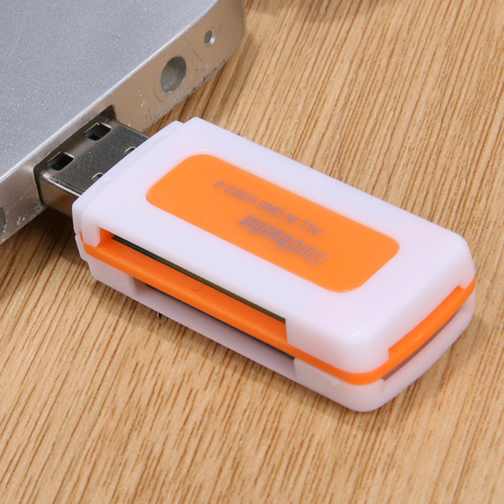 4 in 1 Mini USB 2.0 Card Reader Universal USB TF SD Card Reader Memory Card Reader Adapter for TF SD MS M2 PC Laptop Accessories