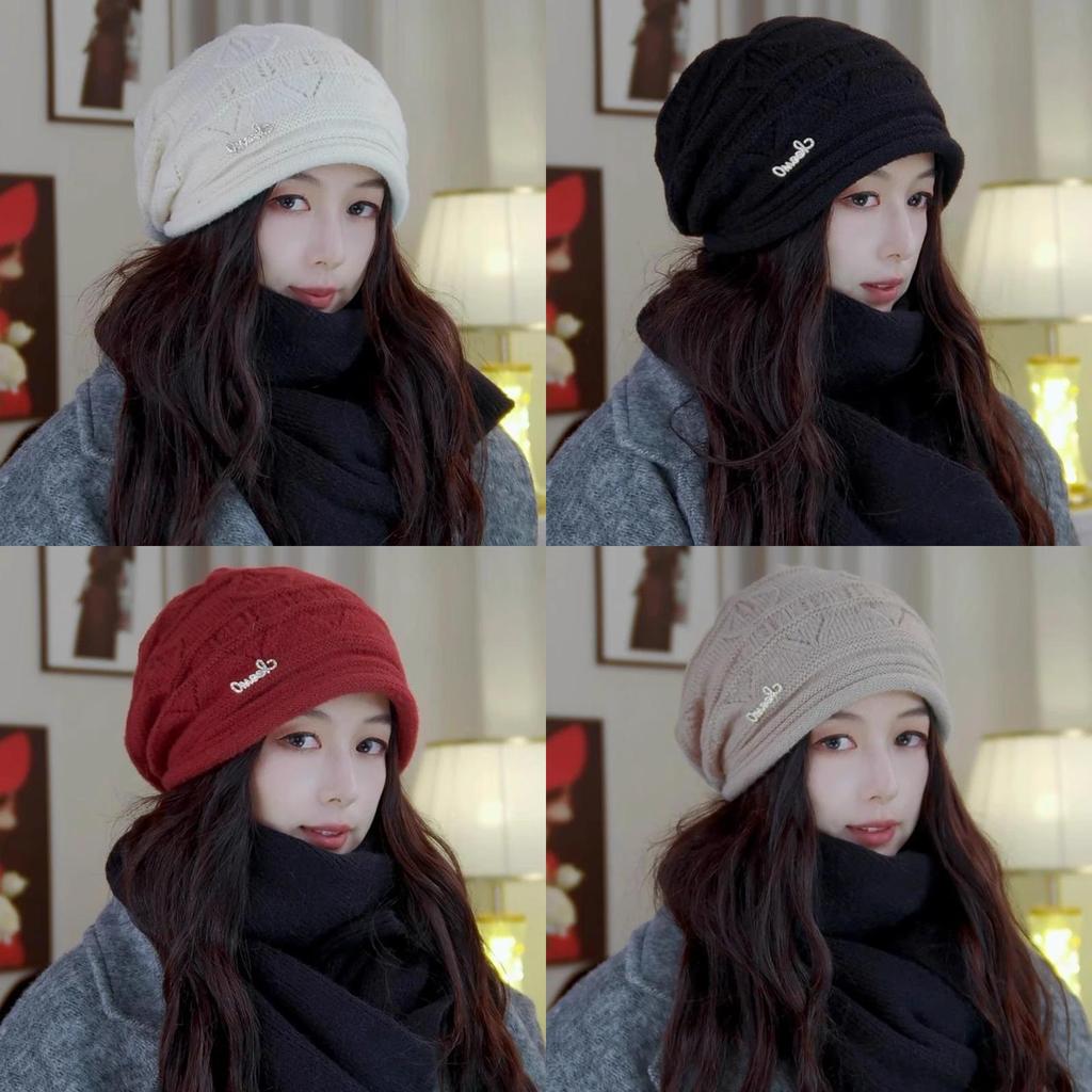 Casual Thick Knit Beanie Hat For Women With Earmuff Protection For Autumn Winter Warmth