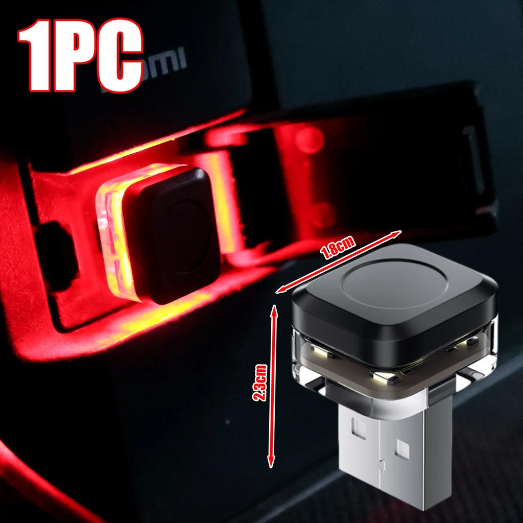 Car Interior Neon Decorative Lamp USB Car Mini LED Atmosphere Lights Emergency Lighting Universal PC Auto Portable Plug and Play