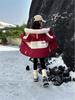 Stylish Girls' 2025 Ski Suit with Velvet - Korean Winter Jacket for Kids