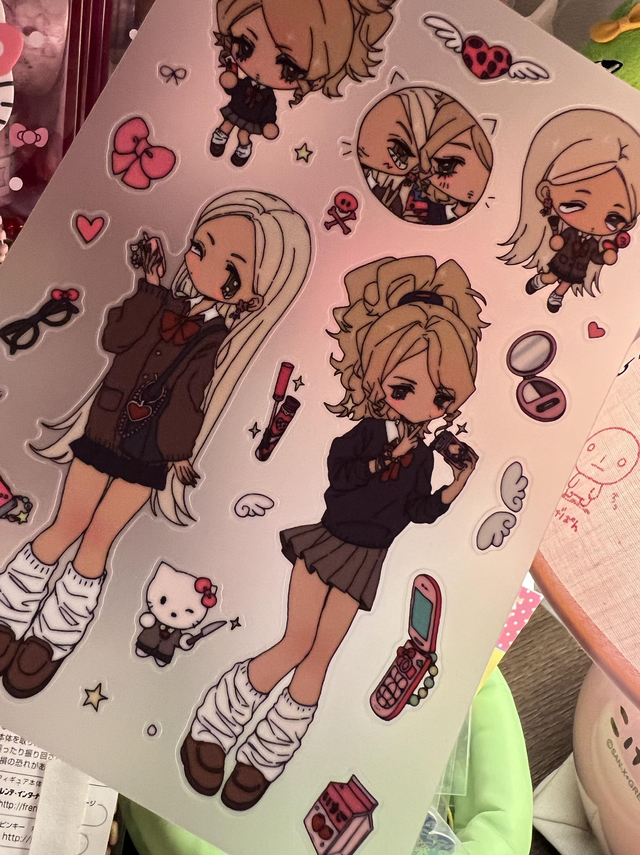 YAO Shibuya 109 Hot Girl Daily Showa Style Journal Guka Gold Edge Stickers