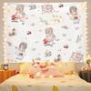 Mushroom Garden Lolita Girl Tapestry Wall Hanging Home Decor for Bedroom Living Room Lace Lolita Cute Pet Cartoon Warm
