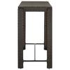 VidaXL Garden Bar Table Brown 140.5x60.5x110.5cm Wicker
