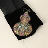 New Chinese Embroidered Long Sleeve Women's T-shirt - Black Velvet, Autumn/Winter Style