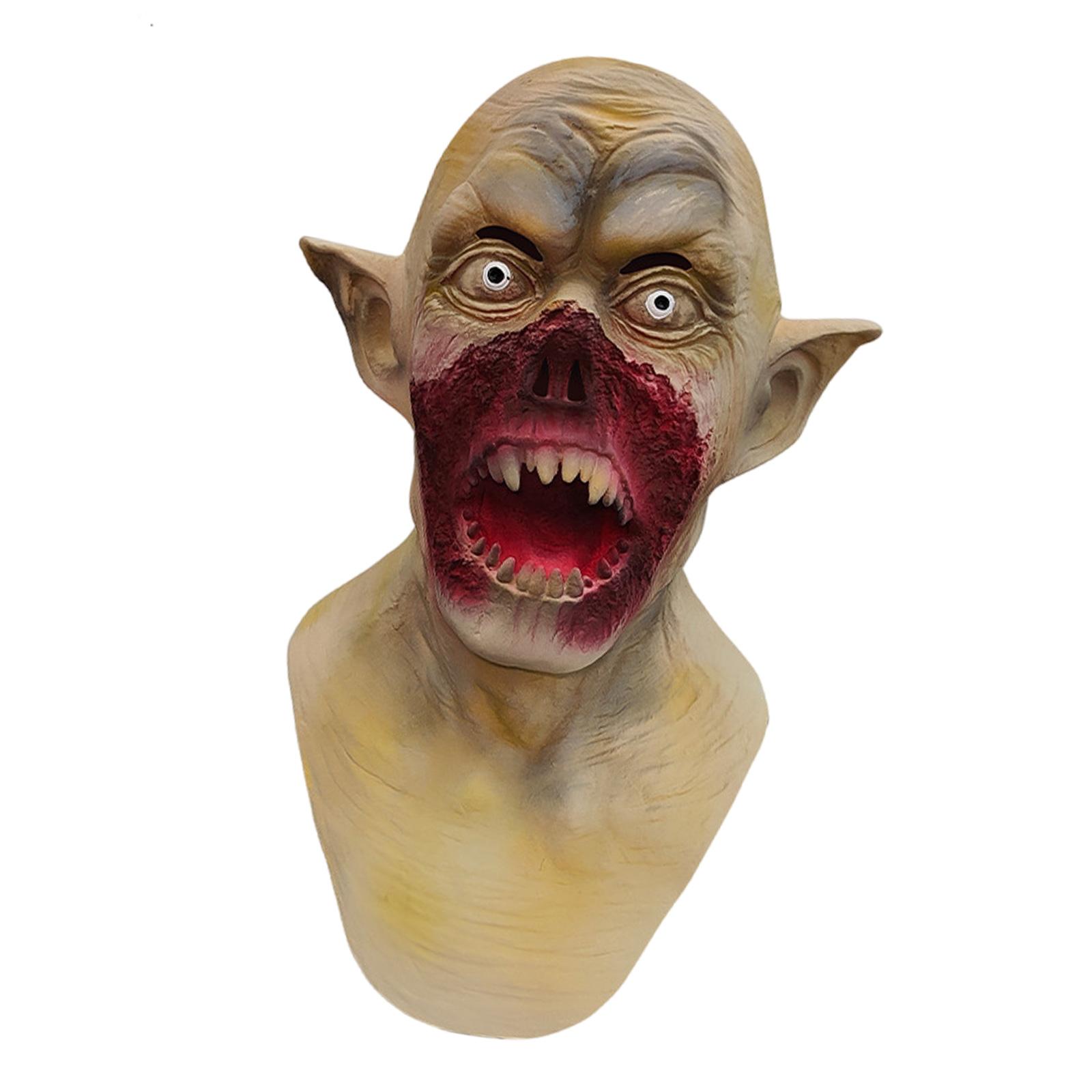

Terrifying Blood Mouth Vampires Latex Mask Scary Bloody Headgear for Halloween Party and Themed Event Cosplay Accessory A