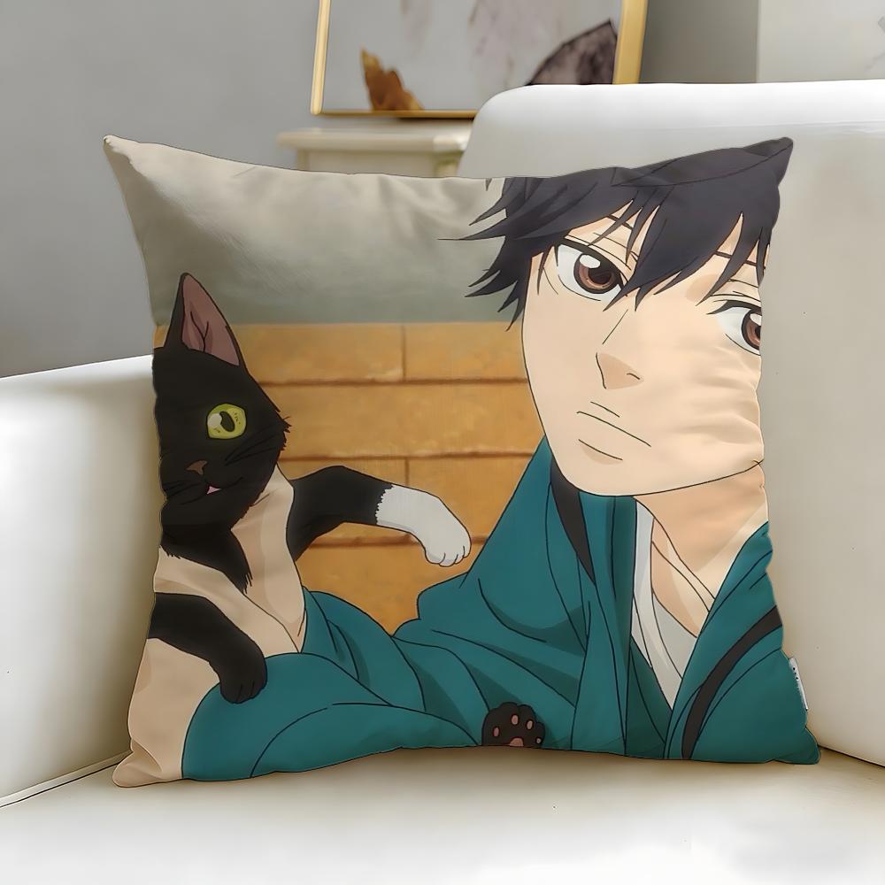 classic manga Ao Haru Ride Cushion Cover Soft & Easy-Wash Pillow Case – Versatile for Couch, Bed, Travel and Office