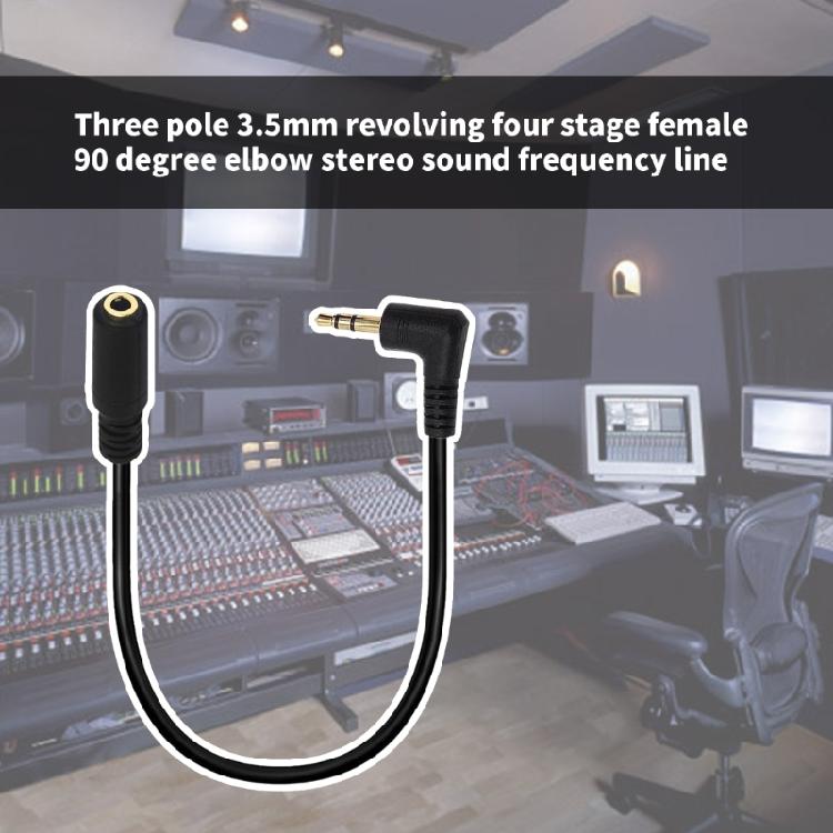 Wide Compatibility 3.5mm Male to Female Audios Adapter 3.5mm Right Angle Audios Adapter for Various Audios Equipment