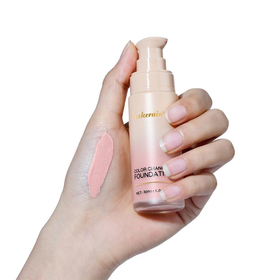 LakerainLight and Thin Color-changing Foundation,photosensitive Color Adjustment, Concealing Blemishes,long-lasting Makeup, Nourishing the Skin
