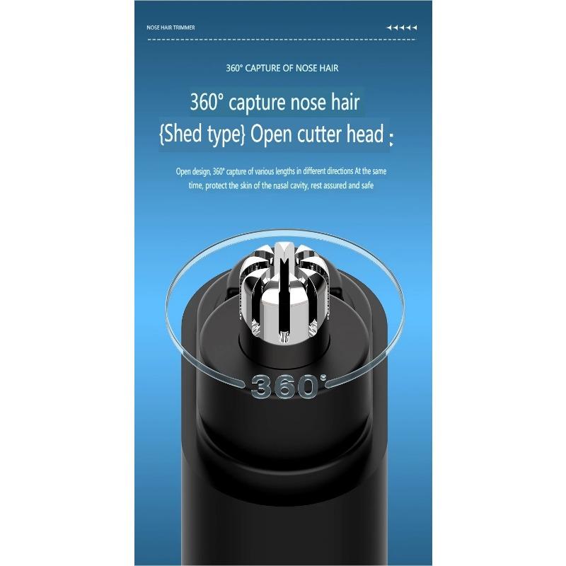New Rechargeable Nose Hair Trimmer Men's WOMEN'S Nose Hair Trimmer Knife Tip Washable Electric Nose Hair Lighter