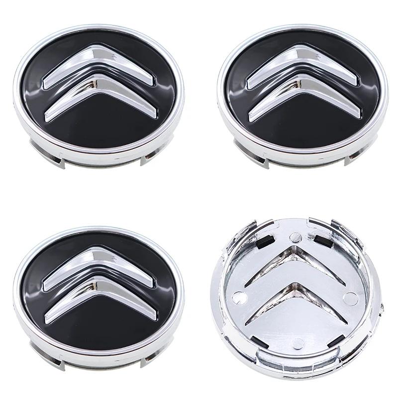 56mm Car Wheel Stickers Center Hub Cap Car Emblem Badge Decal For Citroen C3 C5 AIRCROSS C5X C4 Cactus PICASSO e-C3 e-C4 C1 DS
