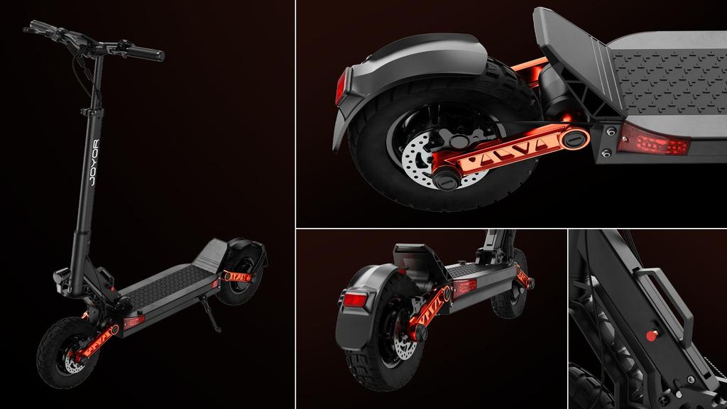 JOYOR S10-S-Z Adult Electric Scooter, 1000W * 2 Dual Drive Motor, 60V 18AH Battery, Range 75km, 10 Inch Off-road Tires, Foldable