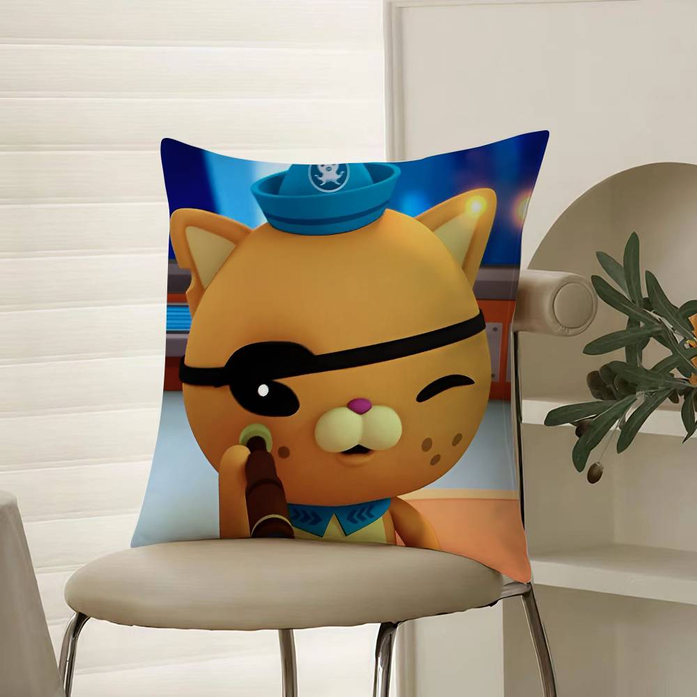 Cartoon Animation Cute The Octonauts Pillow Case Comfort Sofa Bed Silky elegant Invisible zipper Decorative cushion cover
