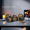 New Resin Statue Ornament, Vampire Bat Three-piece Set, Don't Listen, Don't Talk, Don't Look At Home Ornament Decoration