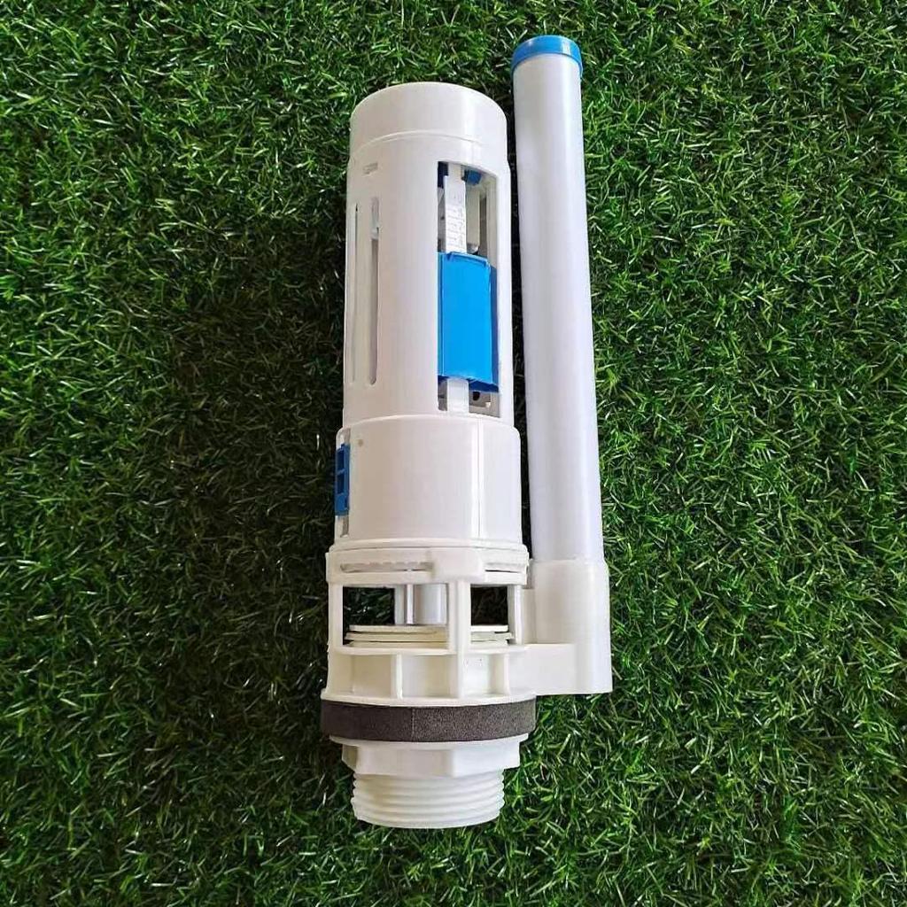 Universal Drain and Inlet Valve for One-Piece Split Tank Toilets