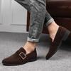 Fashion Mens Dress Shoes Designer Formal Loafers Men's Leather Driving Shoes Suede Man Wedding Designer Work Business Party Shoes