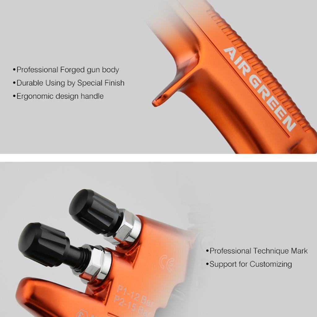 HVLP-Schwerkraft-Spritzpistole 1,3 mm Dse 600CC-Becher Hoch zerstubte