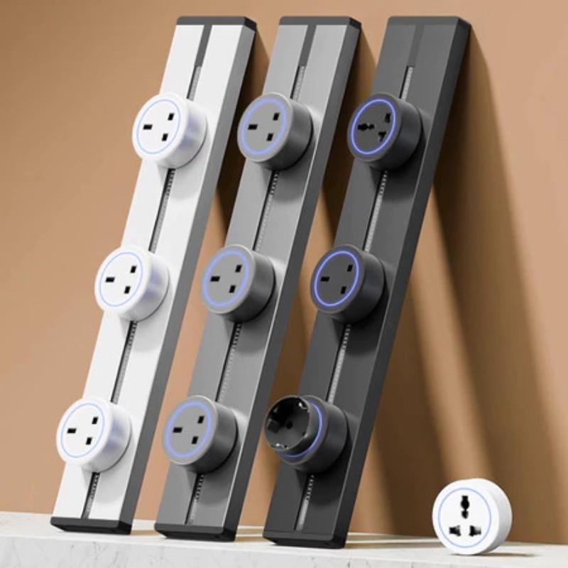 30/60/80/100cm Home & Office Multi-Function USB Adapter Wall Mounted Track Power Socket Power Track Socket