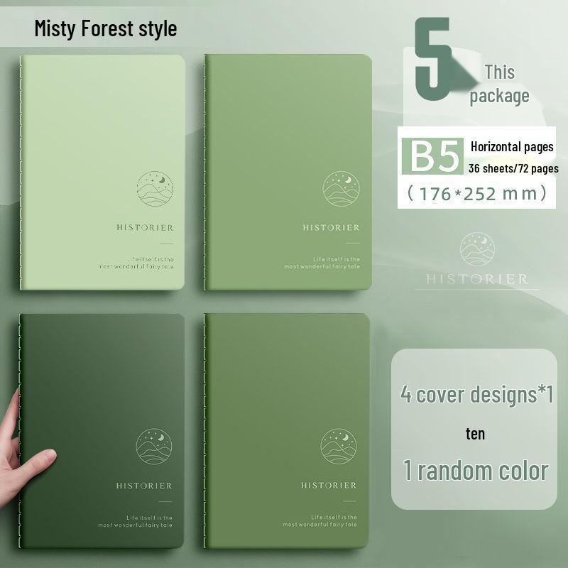 Minimalist Softcover Notebook - Large B5, Thickened Kraft Paper, Stitched A5 for College Students