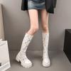 Fashion 2025 New Women's Boots Summer Mesh Breathable Knee-high Boot Designer Women Boots Outdoor Non Slip Platform Boots Botas De Mujer