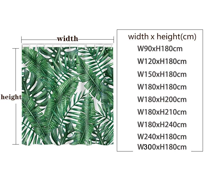 Home Shower Curtains for Bathroom Waterproof Fabric Nordic Style Artificial Flower Wall Pattern Bathroom Curtains Shower Curtain