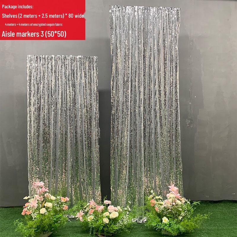 Gold & Silver Glitter Sequin Fabric for Wedding & Birthday Decor