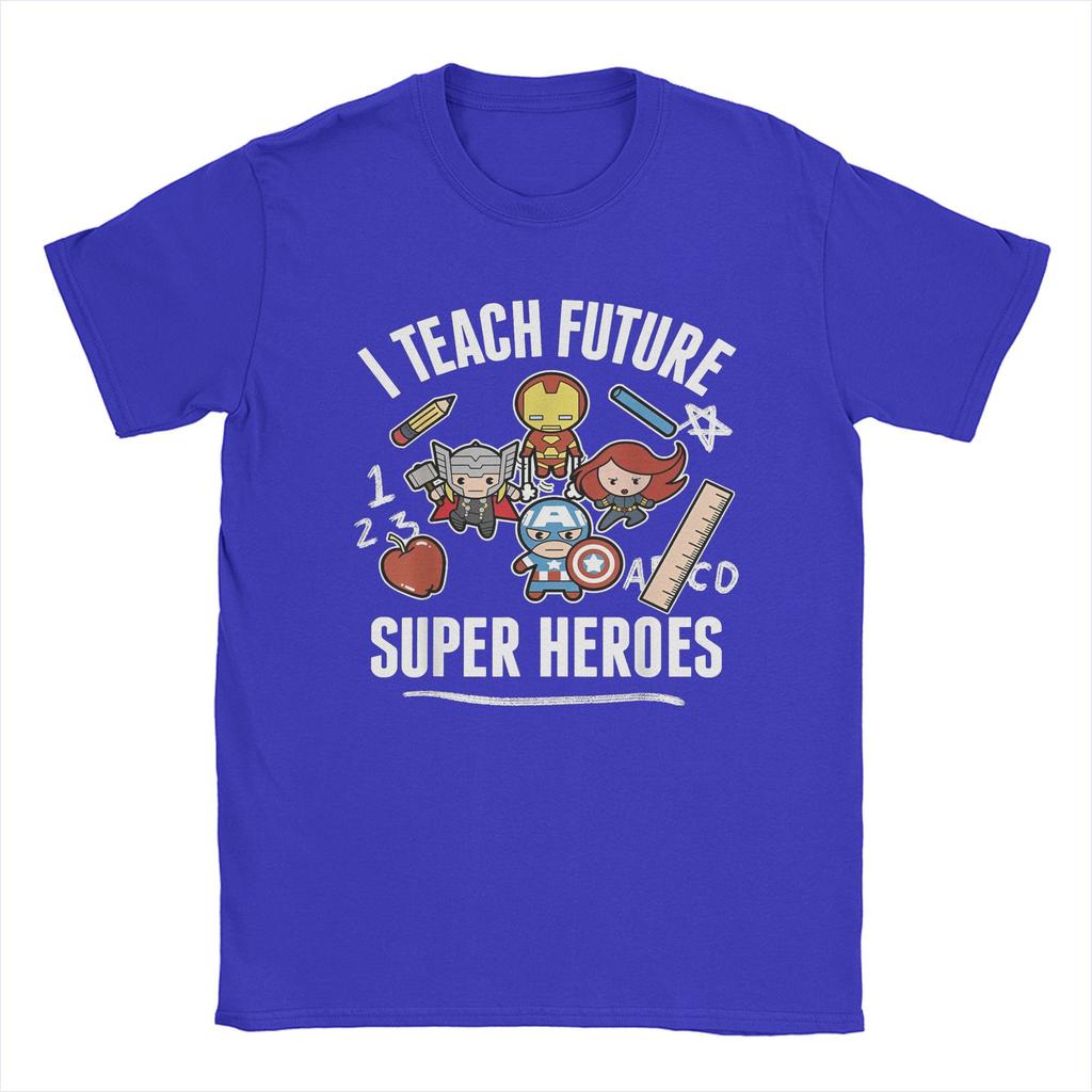 Avengers I Teach Super Heroes T-Shirt for Men Cute Funny Novelty Pure Cotton Tees Crew Neck Short Sleeve T Shirt 6XL merchandise